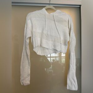 Garage cropped hooded sweater